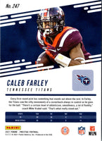 2021 Panini Prestige Caleb Farley #247 Rookie