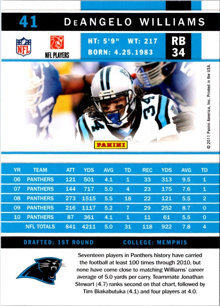 2011 Score DeAngelo Williams