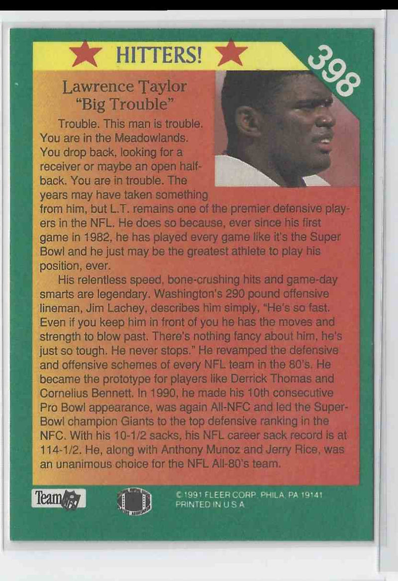 1991 Proset Lawrence Taylor