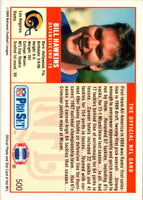 1989 Pro Set Bill Hawkins #500 Rookie