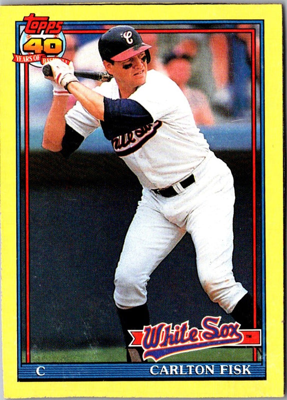 1991 Topps Wax Box Cards Carlton Fisk #F