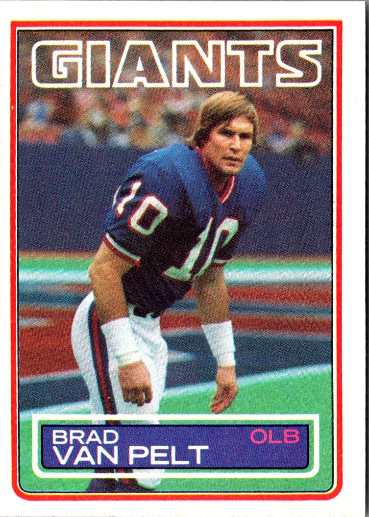 1983 Topps Brad Van Pelt