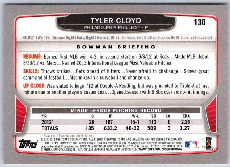 2014 Bowman Tyler Cloyd