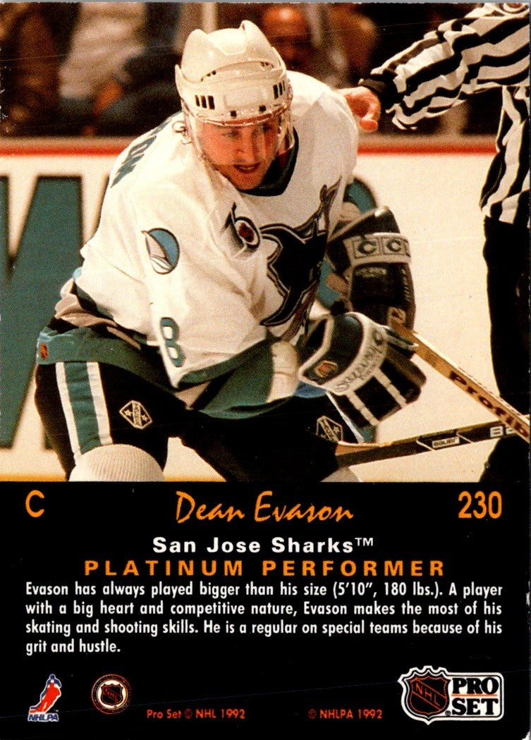 1991 Pro Set Platinum Dean Evason