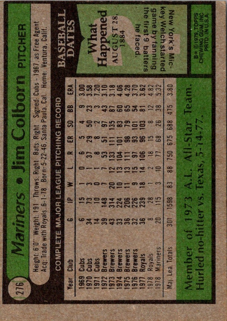 1979 Topps Jim Colborn