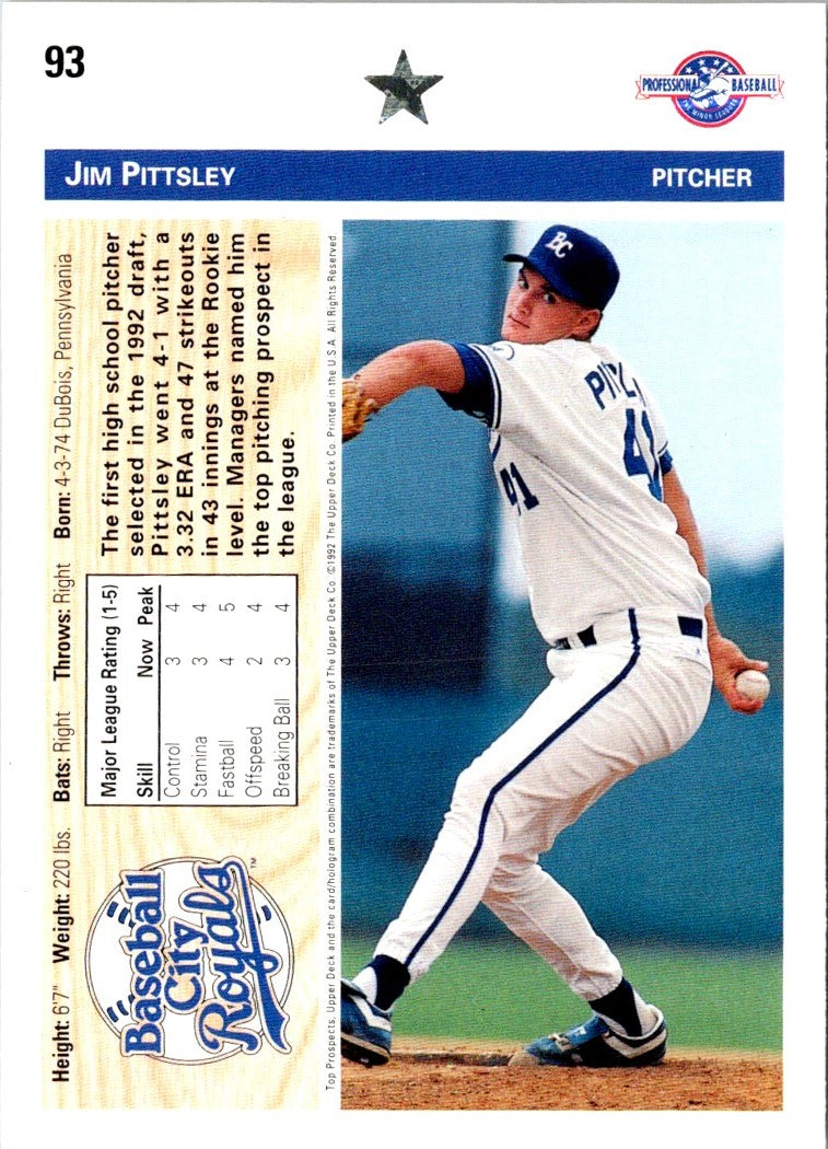 1992 Upper Deck Minors Jim Pittsley