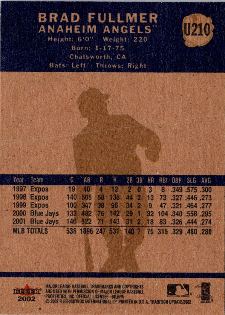 2002 Fleer Tradition Update Brad Fullmer