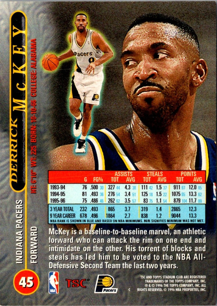 1996 Stadium Club Derrick McKey