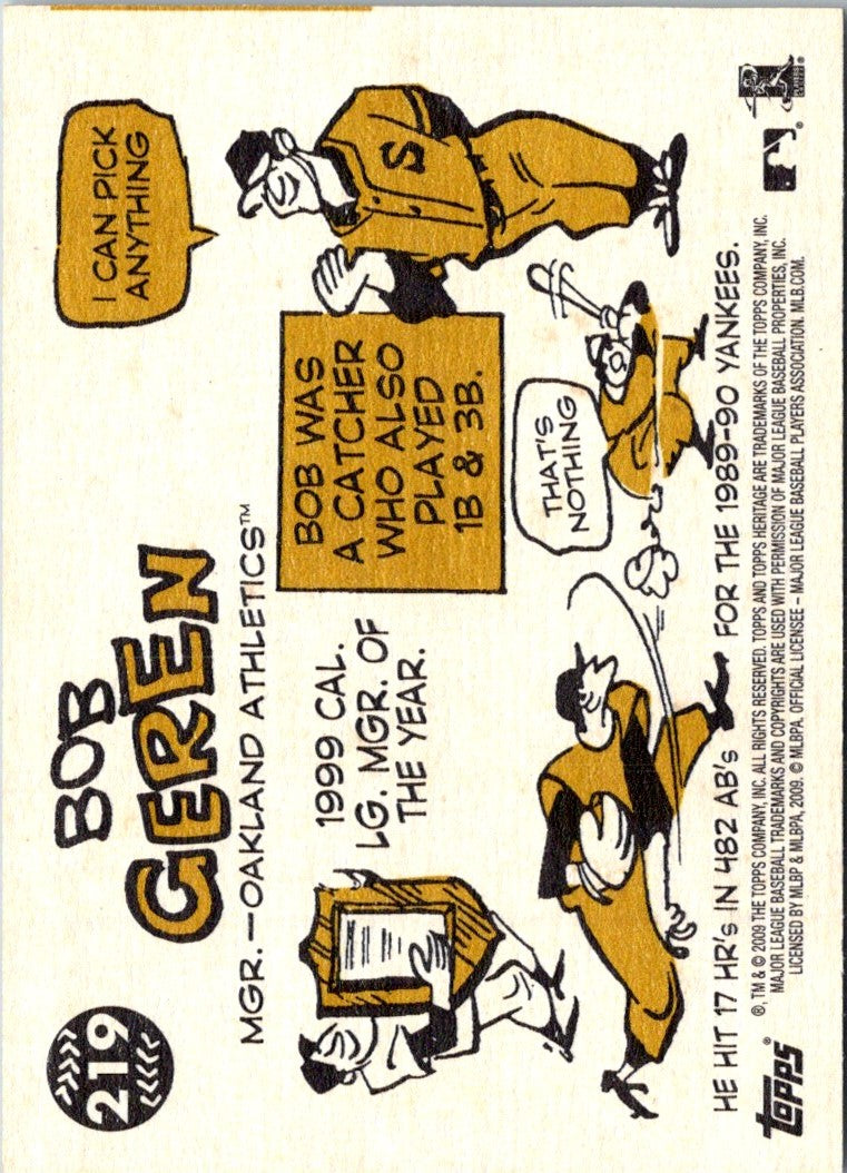 2009 Topps Heritage Bob Geren