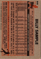 1983 Topps Billy Sample #641