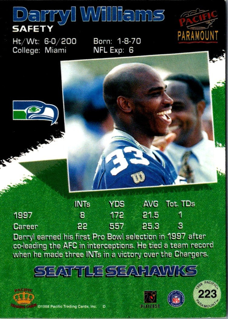 1998 Pacific Paramount Darryl Williams