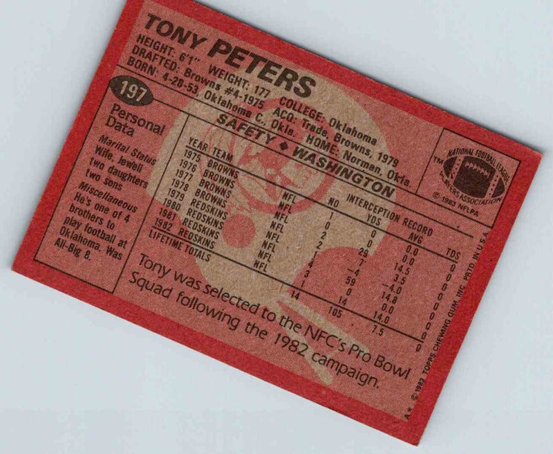 1983 Topps Tony Peters