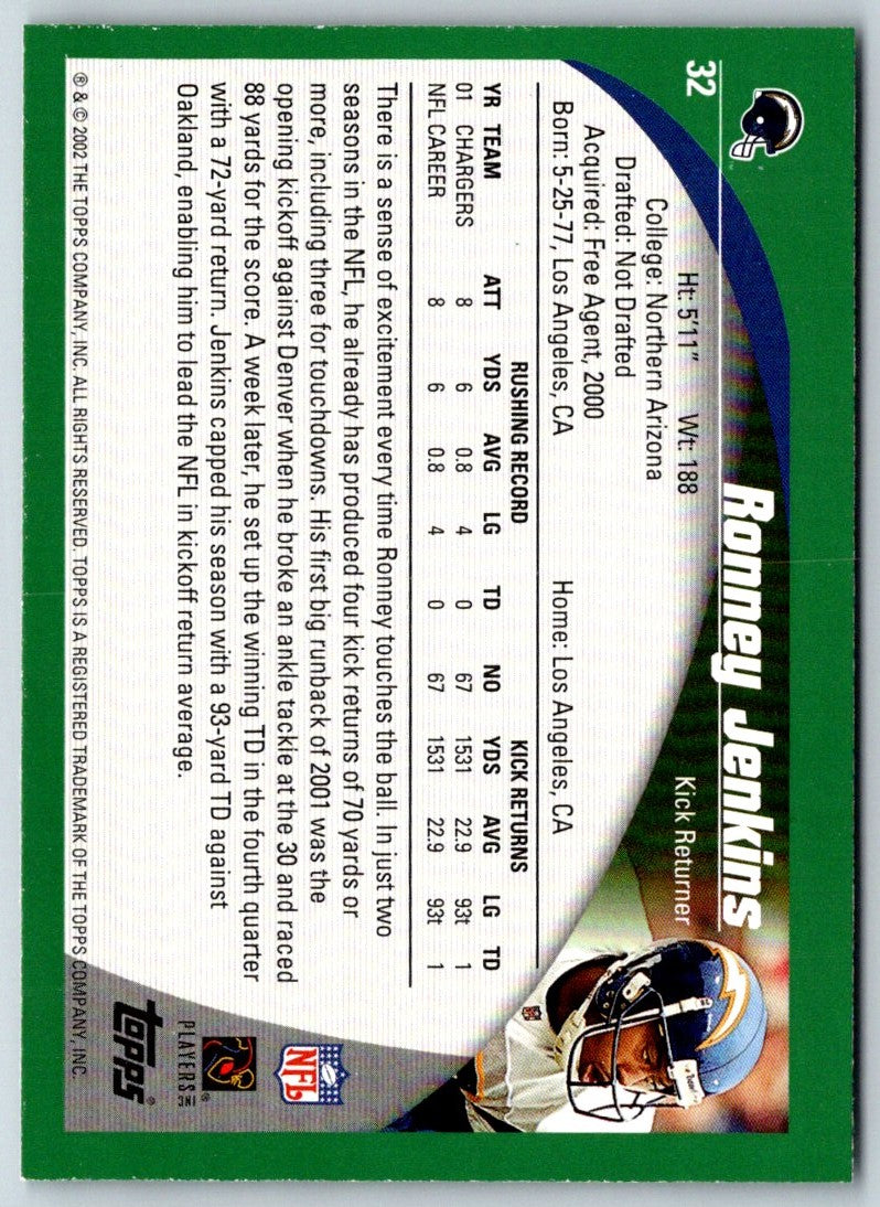 2002 Topps Ronney Jenkins