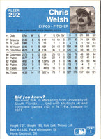 1984 Fleer Chris Welsh #292