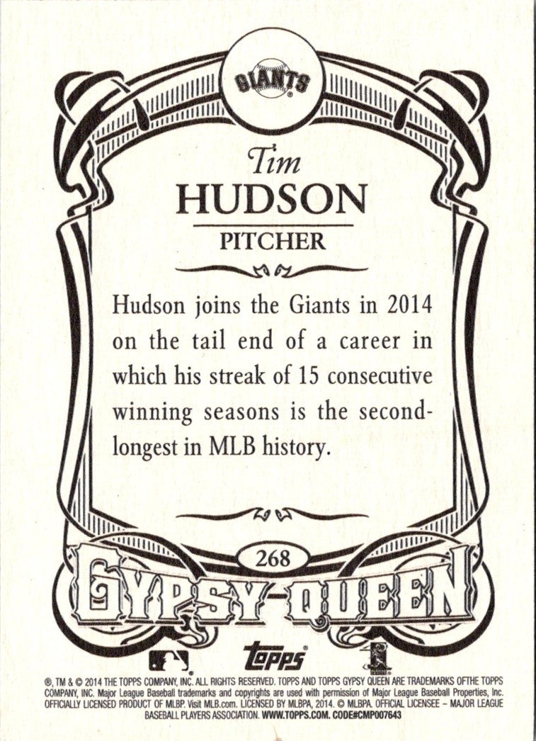 2014 Topps Gypsy Queen Tim Hudson