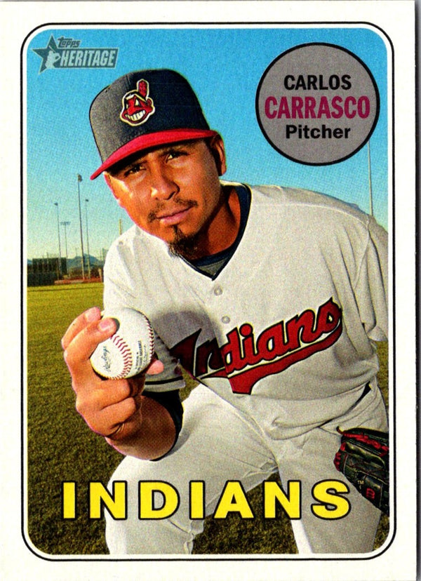 2018 Topps Heritage Carlos Carrasco #220