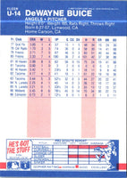 1987 Fleer Update Glossy DeWayne Buice #U-14