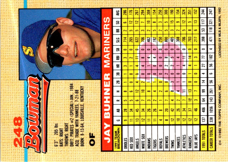 1992 Bowman Jay Buhner