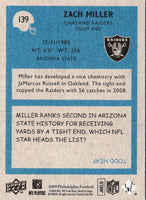 2009 Upper Deck Zach Miller #139
