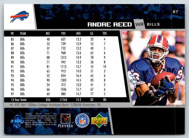 1998 Upper Deck Andre Reed