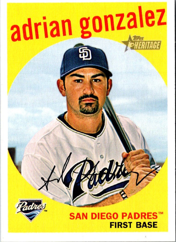 2008 Topps Heritage Adrian Gonzalez #188