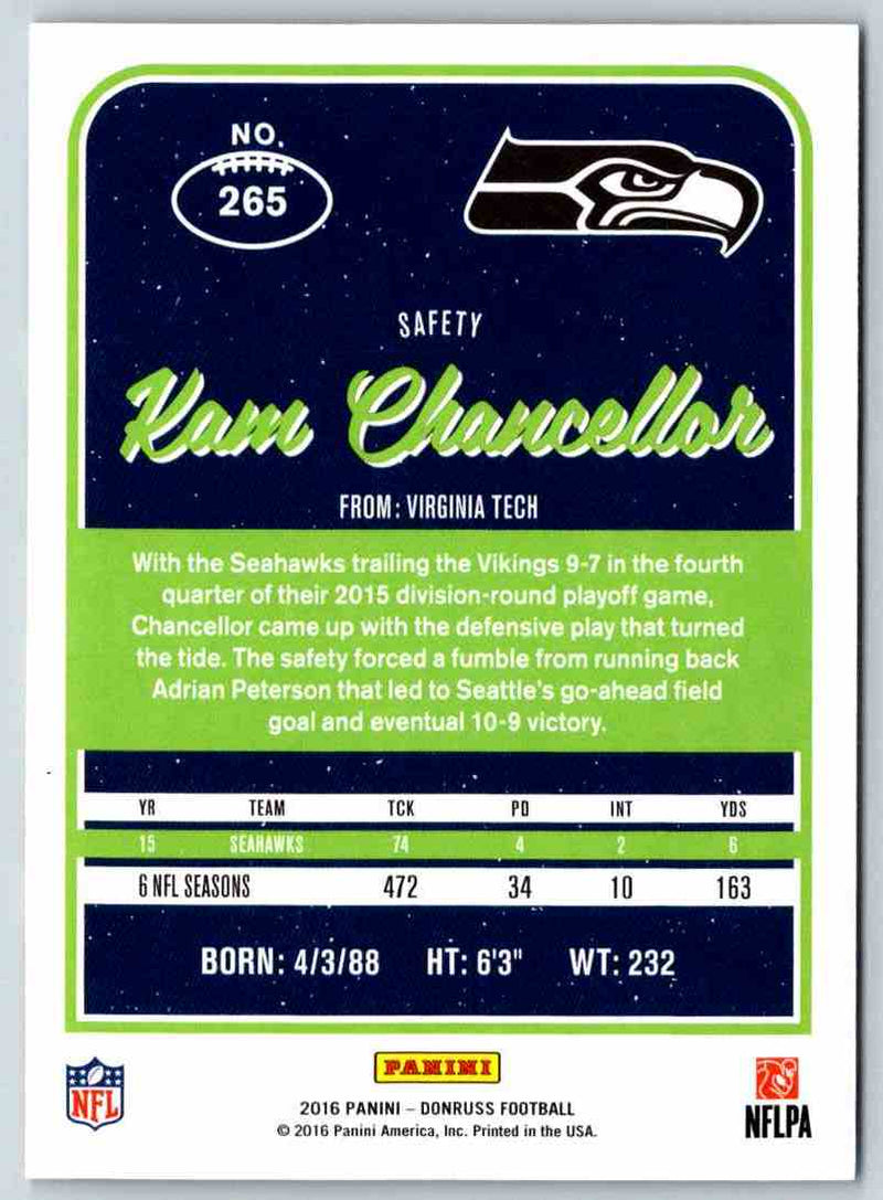 2016 Donruss Kam Chancellor