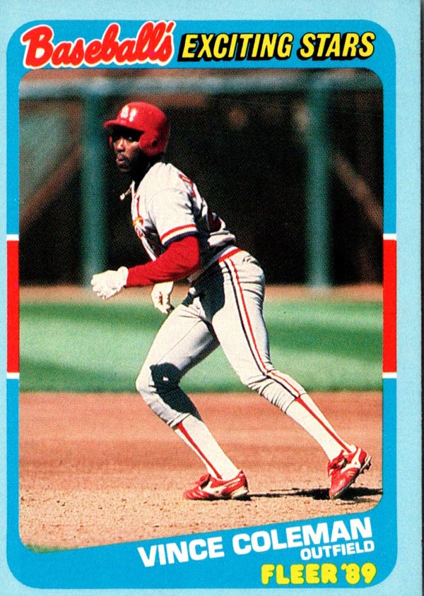 1989 Fleer Exciting Stars Vince Coleman #7