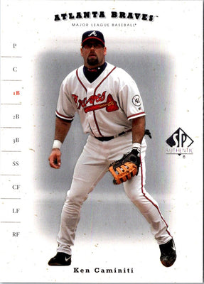 2001 SP Authentic Ken Caminiti #196