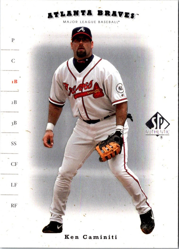 2001 SP Authentic Ken Caminiti #196