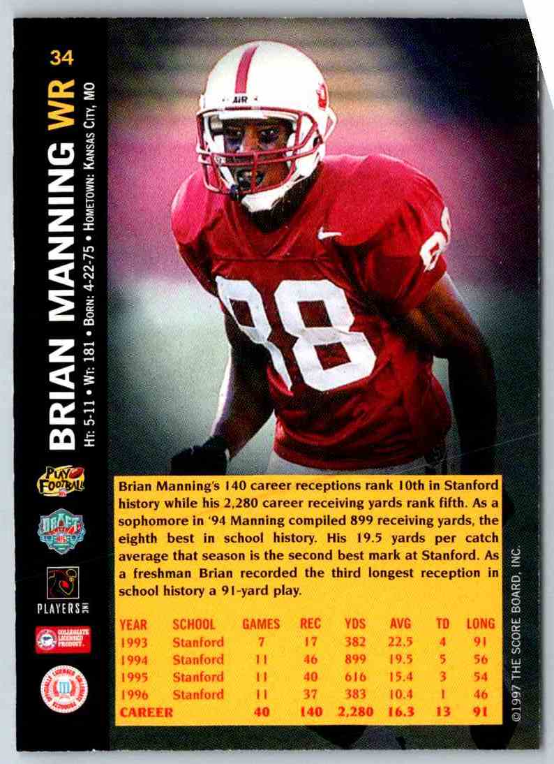 1997 Score Board Sb Brian Manning