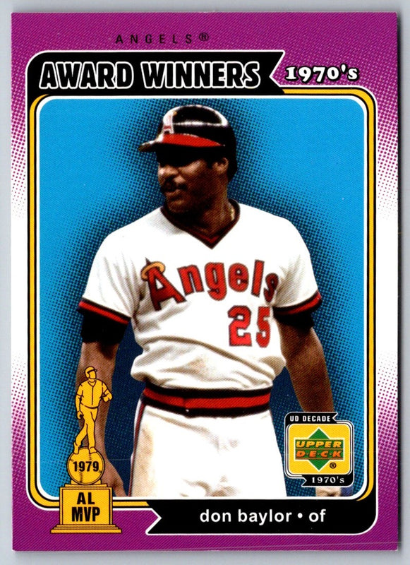 2001 Upper Deck Decade 1970's Don Baylor #168