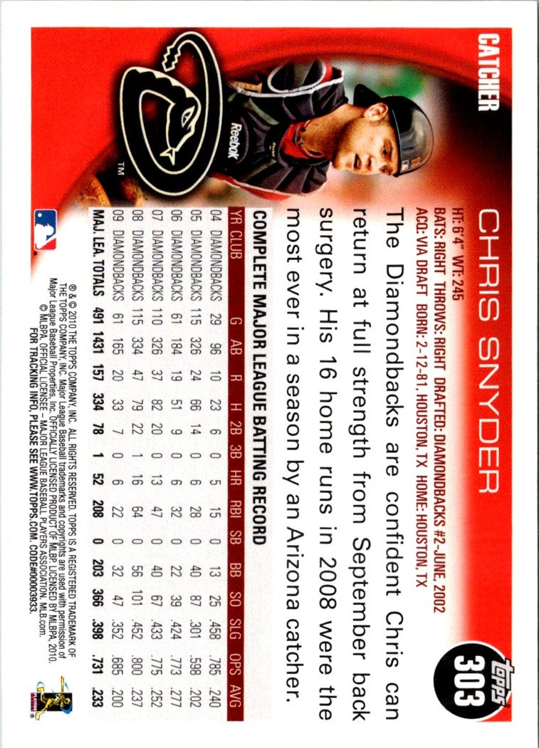2010 Topps Chris Snyder