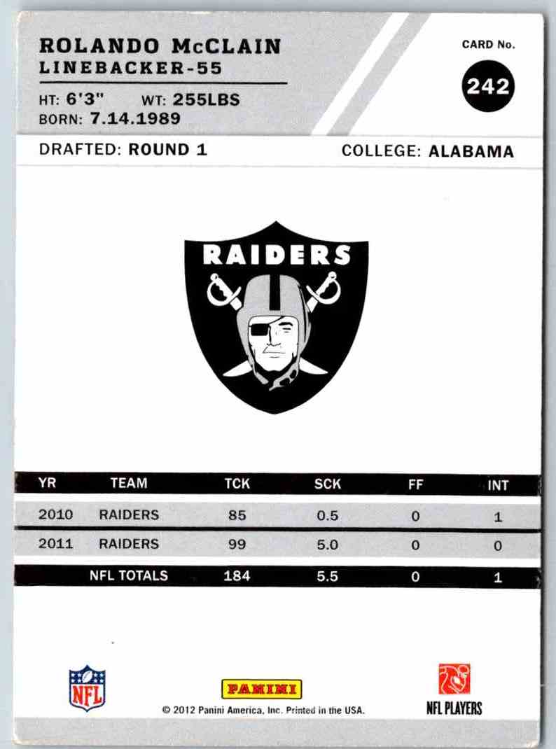 2012 Score Rolando McClain
