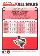 1989 Fleer Baseball All-Stars Ruben Sierra