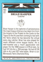 1991 Diamond Kings Brian Harper #22