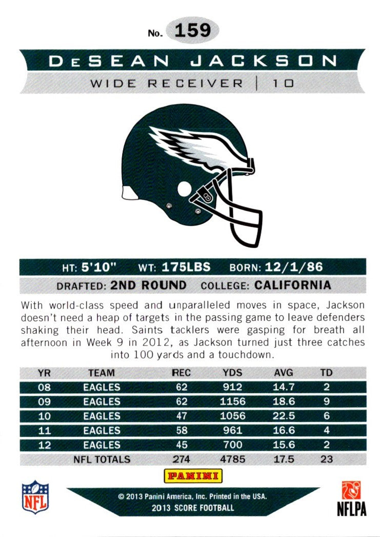 2013 Score DeSean Jackson