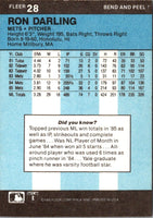 1986 Fleer Star Stickers Ron Darling #28