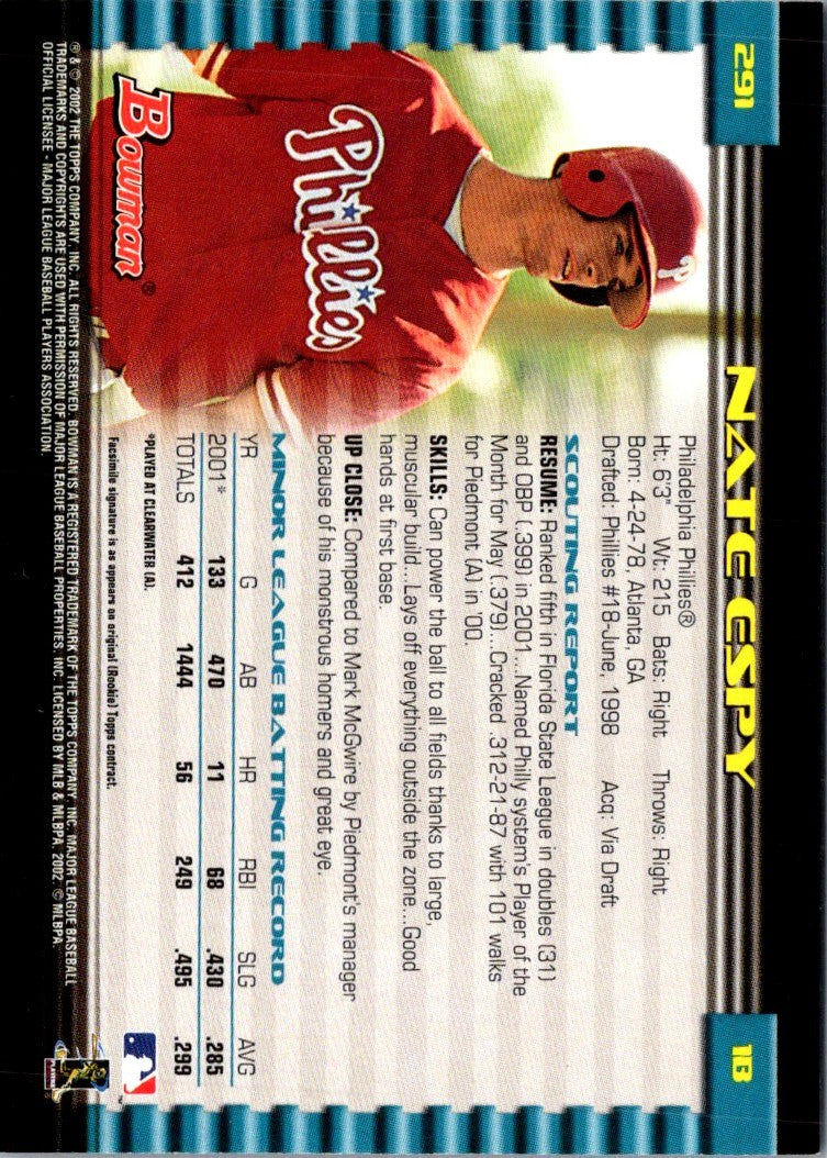 2002 Bowman Nate Espy