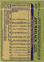 1982 O-Pee-Chee Jon Matlack #239