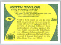 1989 Topps Keith Taylor #74T