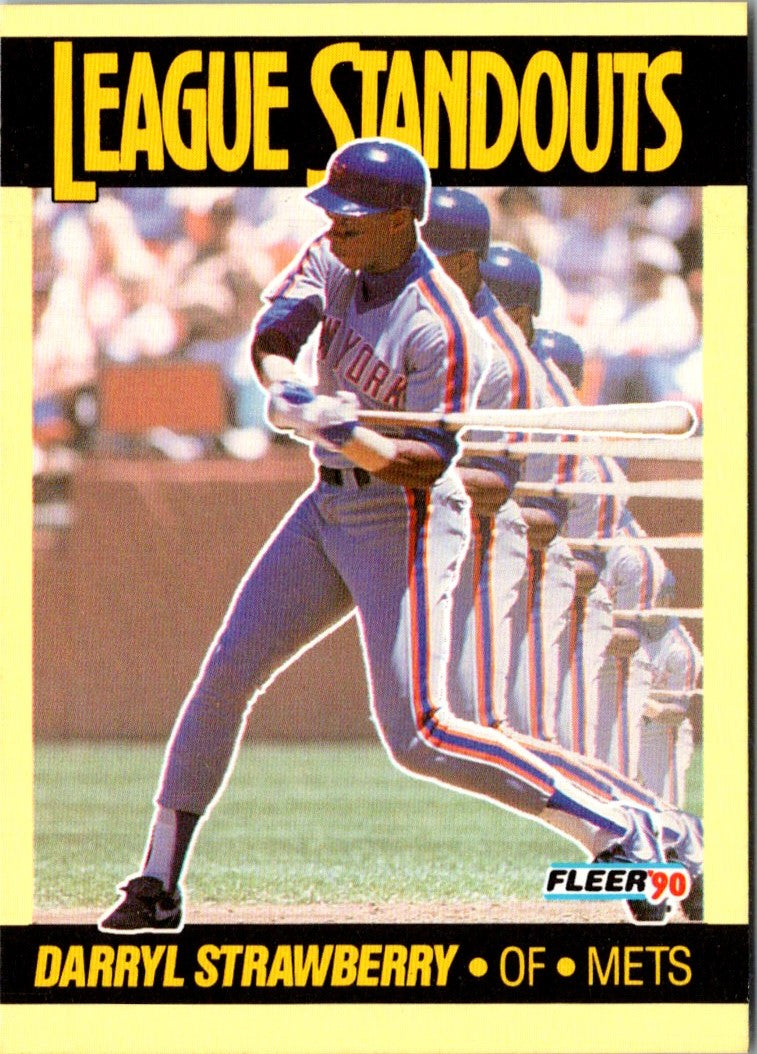 1990 Fleer League Standouts Darryl Strawberry