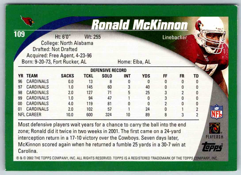 2011 Topps Football Ronald McKinnon