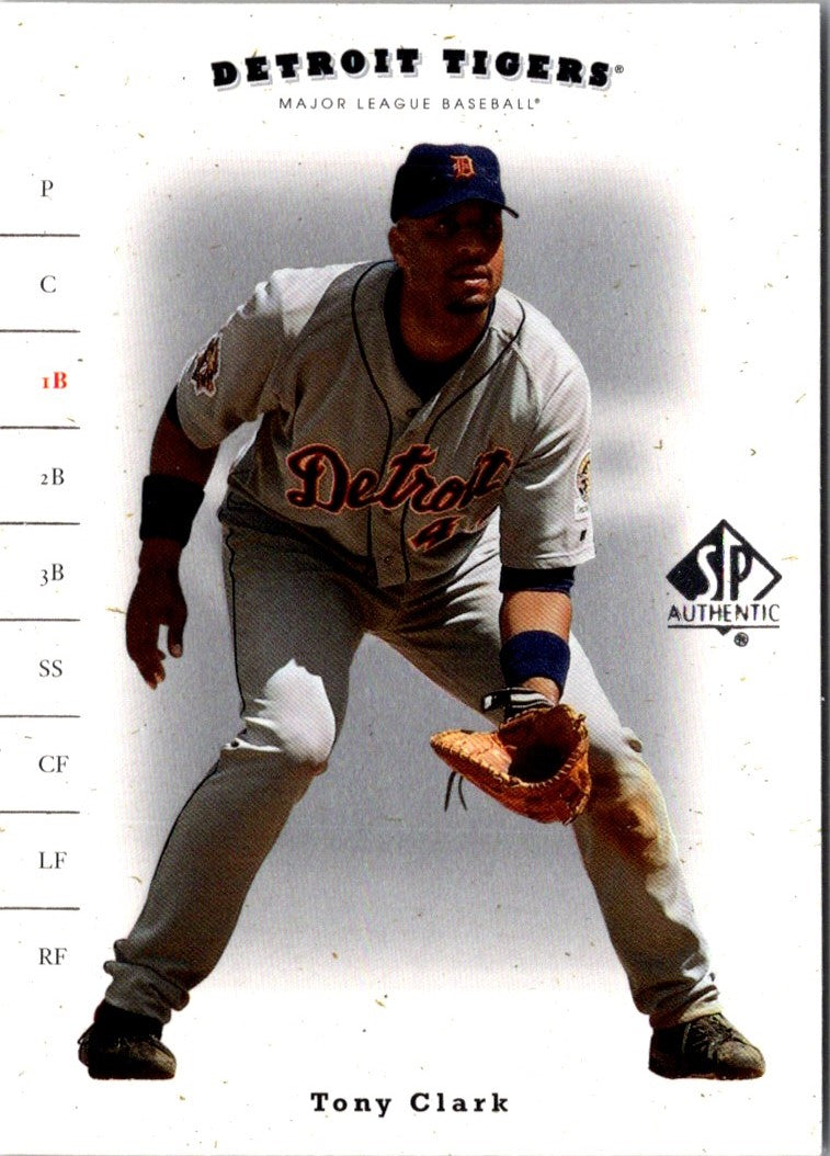 2001 SP Authentic Tony Clark