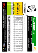 2006 Topps Oakland Athletics Dan Johnson