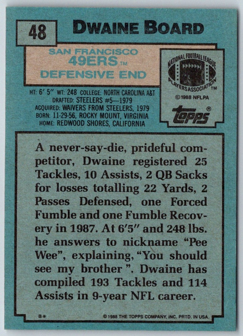 1988 Topps Dwaine Board