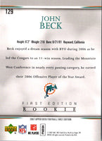 2007 Upper Deck First Edition John Beck #129 Rookie