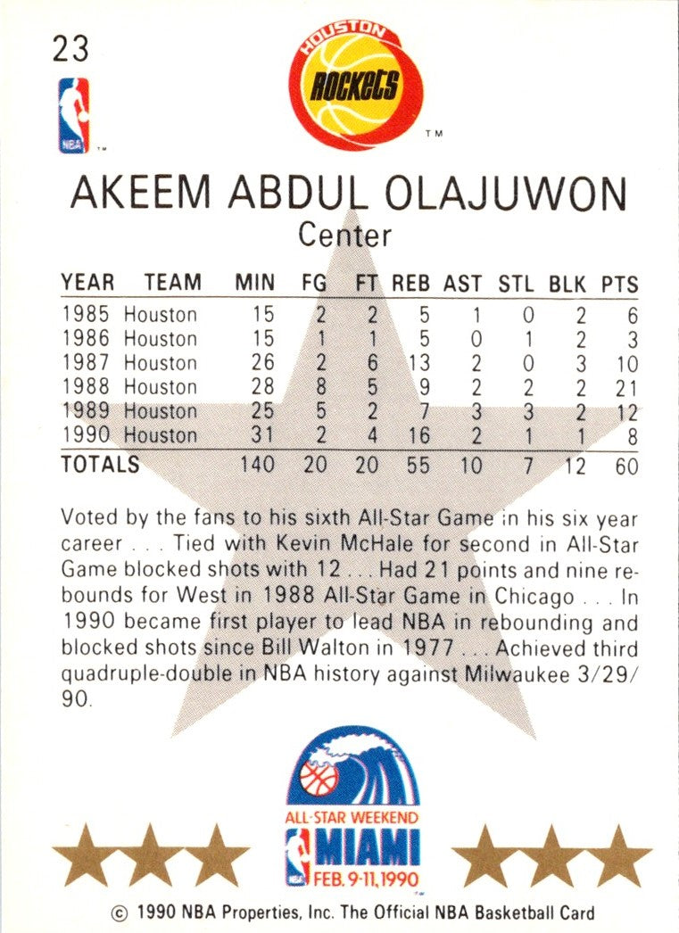 1990 Hoops Akeem Olajuwon