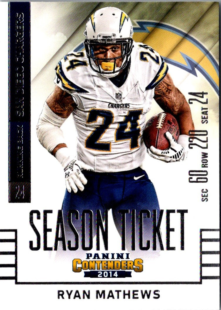 2014 Panini Contenders Ryan Mathews