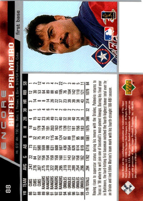 1999 Upper Deck Rafael Palmeiro #88