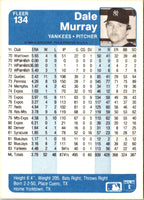 1984 Fleer Dale Murray #134